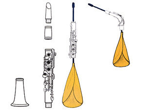 Reinigungs-Set für Saxophon oder Bass-Klarinette