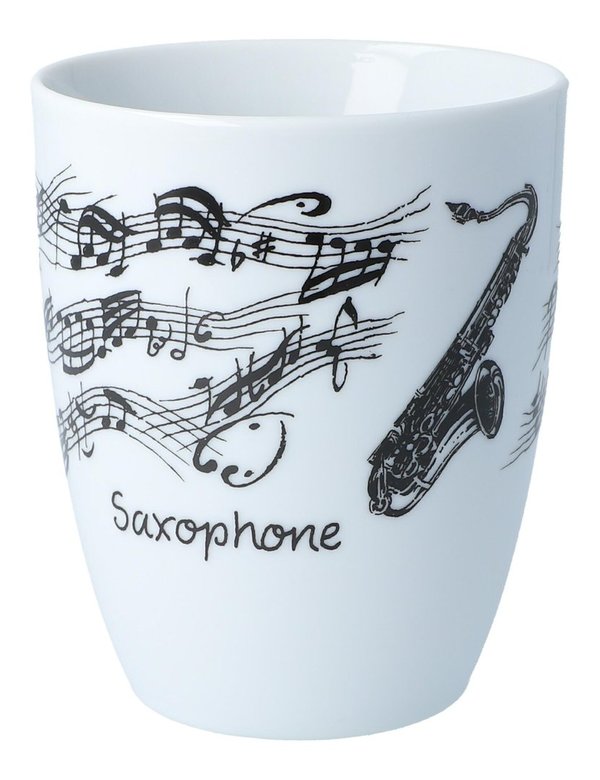 Porzellanbecher Saxophon