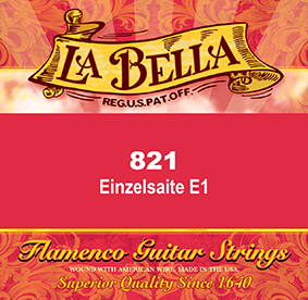 "La Bella Flamenco 820 Red Nylon", Einzelsaite für Klassik-/Konzertgitarre