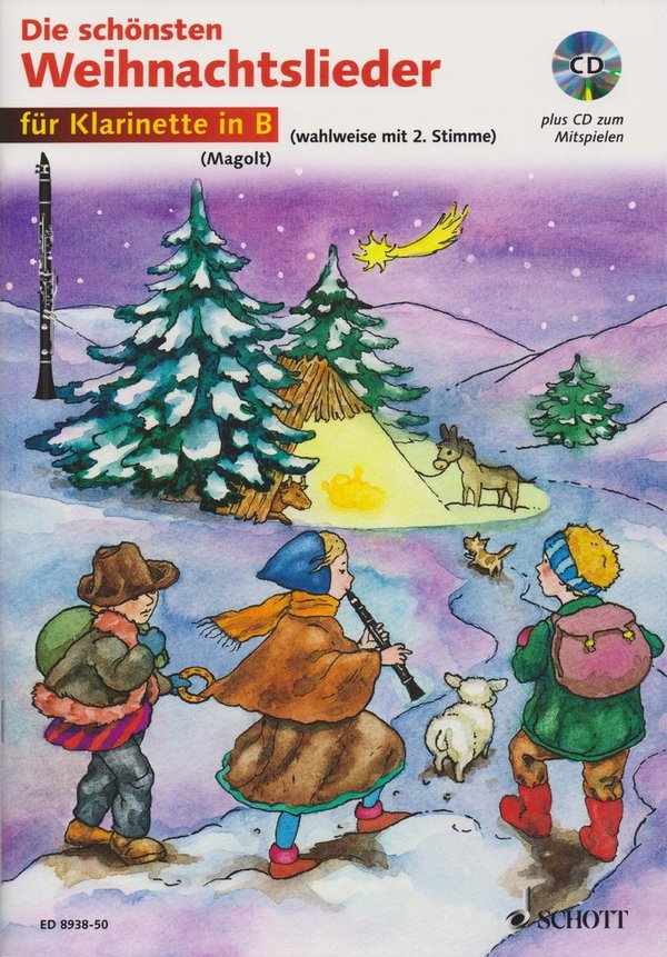 Die schönsten Weihnachtslieder für Klarinette in B + CD
