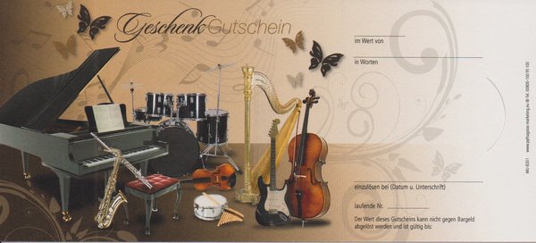 Gutschein-Karte "Orchester"