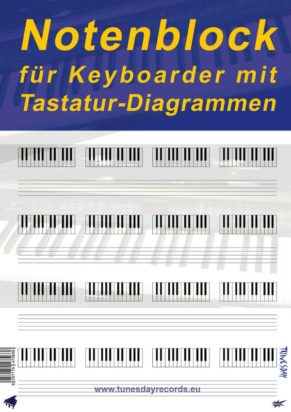 Noten-Block für Keyboard und Klavier